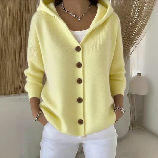Elegant Long Sleeve Cotton Cardigan