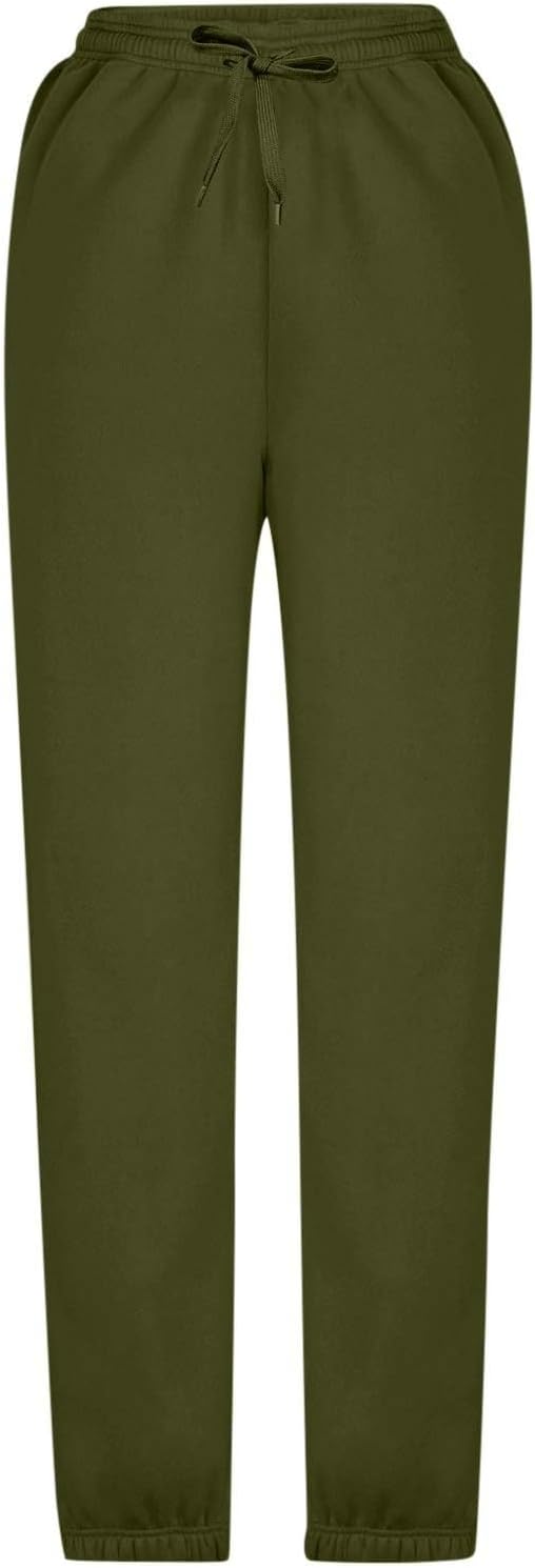 Sweatpants for Women Baggy Sweat Pants High Waisted Drawstring Joggers with Pockets Loose Fit Casual Workout Trousers
