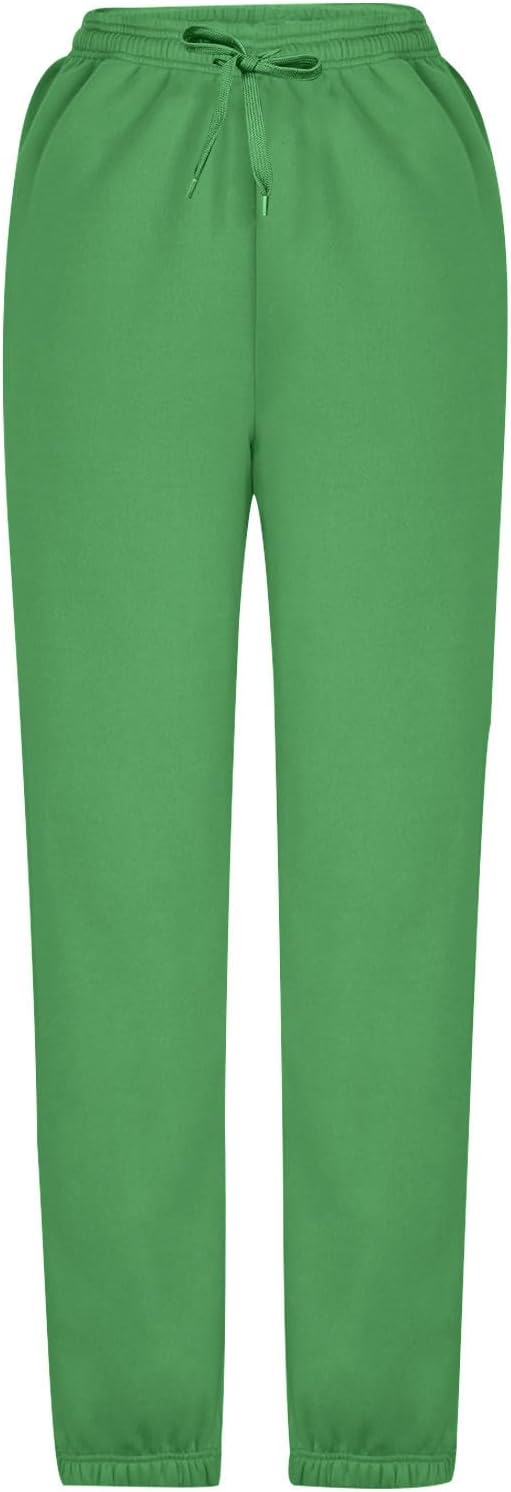 Sweatpants for Women Baggy Sweat Pants High Waisted Drawstring Joggers with Pockets Loose Fit Casual Workout Trousers