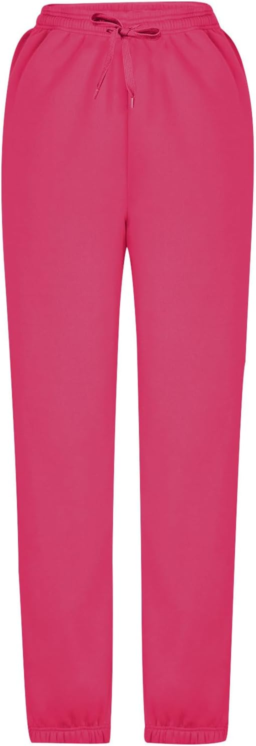 Sweatpants for Women Baggy Sweat Pants High Waisted Drawstring Joggers with Pockets Loose Fit Casual Workout Trousers