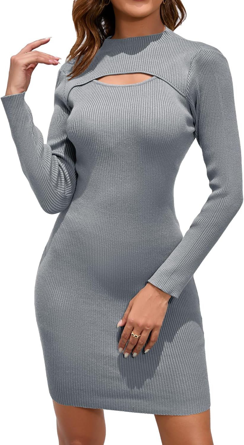 Mock Neck Sweater Dress