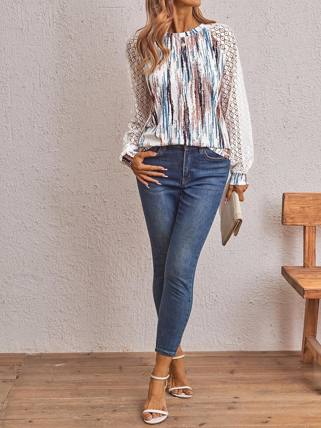AUTOMET Womens Long Sleeve Shirts Pleated Lace Tops Fall Fashion Outfits Business Casual Blouses