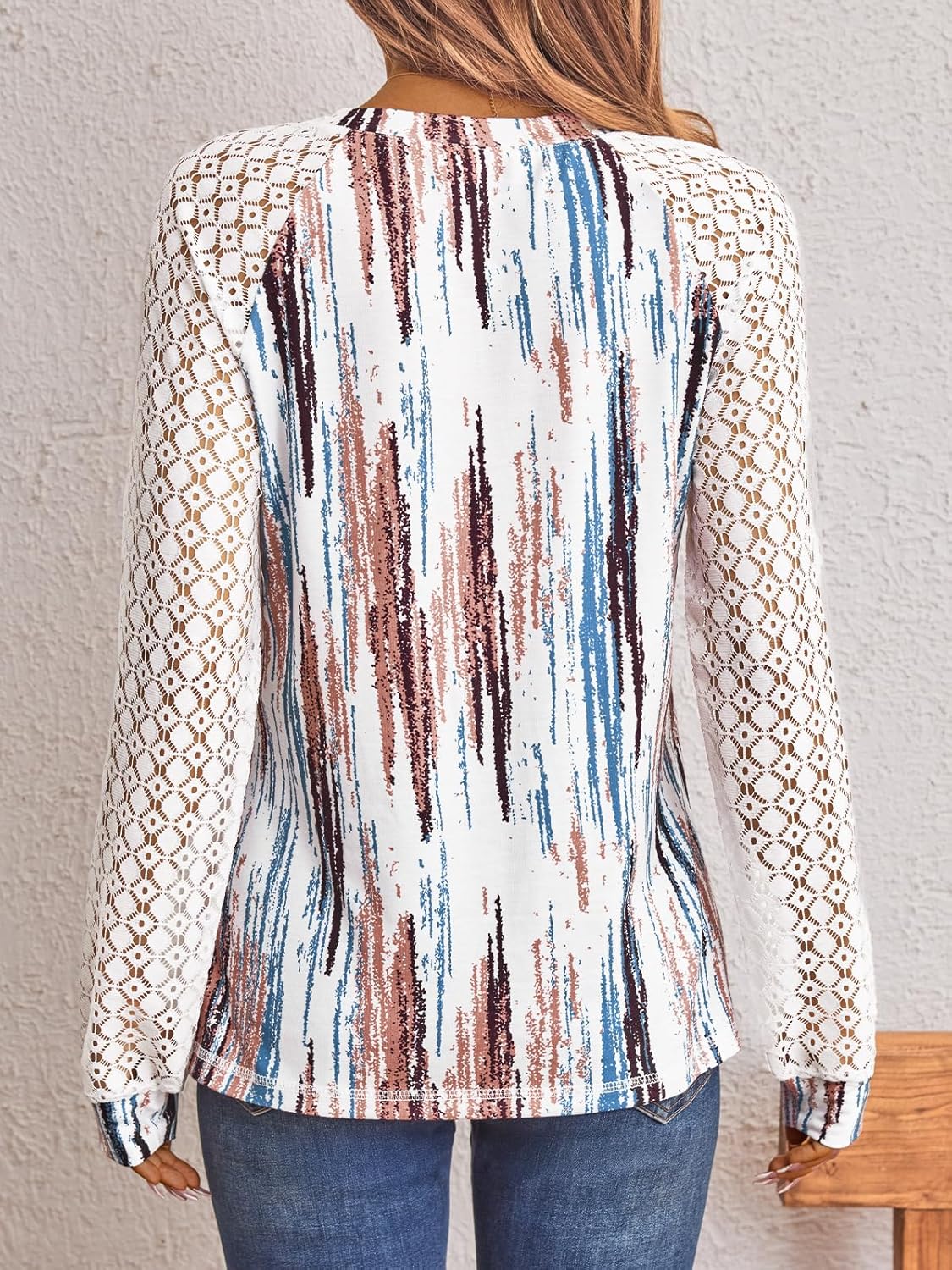 AUTOMET Womens Long Sleeve Shirts Pleated Lace Tops Fall Fashion Outfits Business Casual Blouses