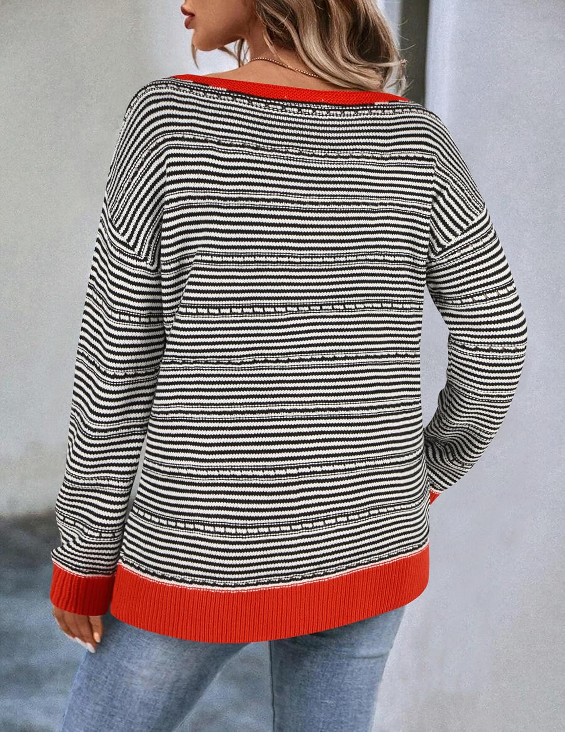 Zeagoo Womens Sweaters Cute Long Sleeve Off The Shoulder Pullover Tops Hollow Out Crochet Dressy Casual Outfits