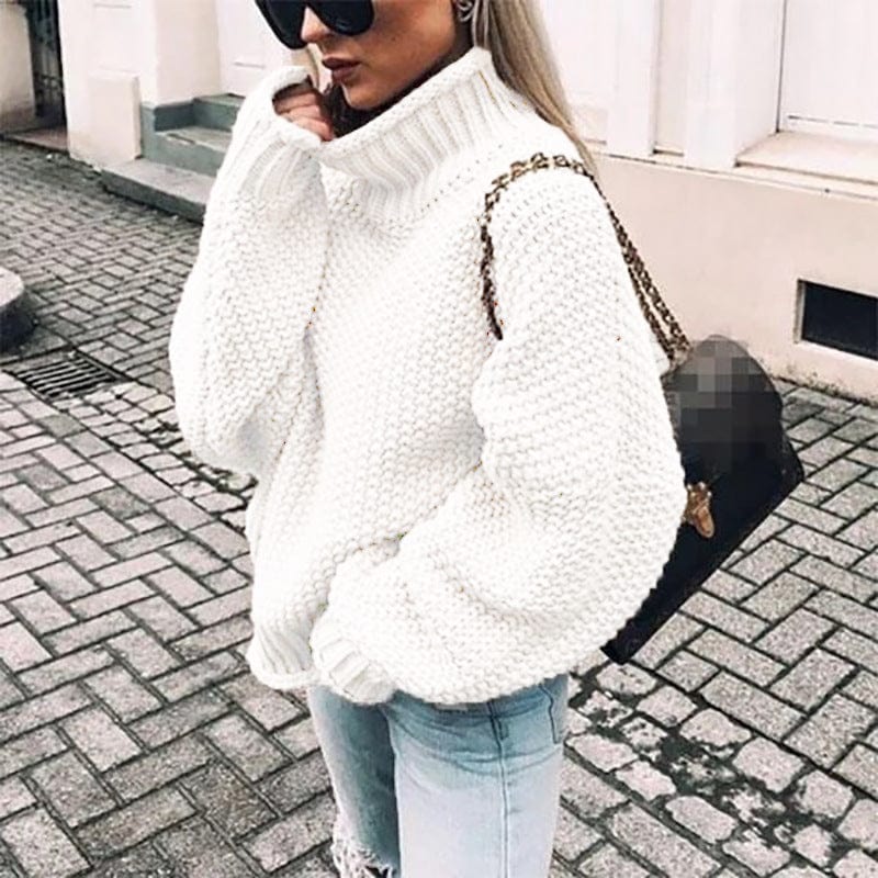 Chunky Knit Turtleneck Sweater | Oversized Fit | Soft Acrylic Blend | Winter Essential