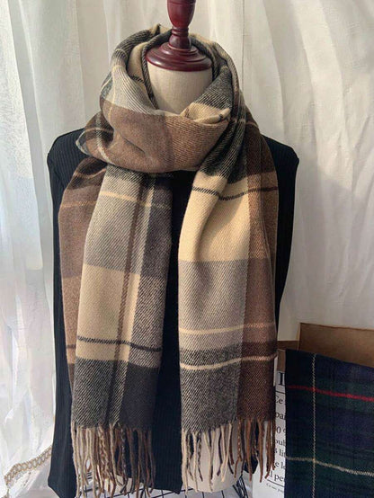 Faux Cashmere Tassel Shawl