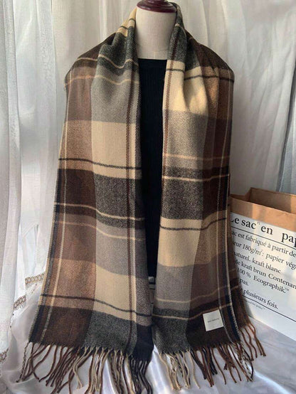 Faux Cashmere Tassel Shawl