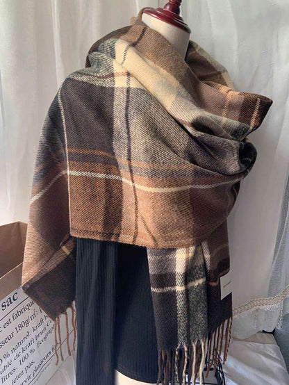 Faux Cashmere Tassel Shawl