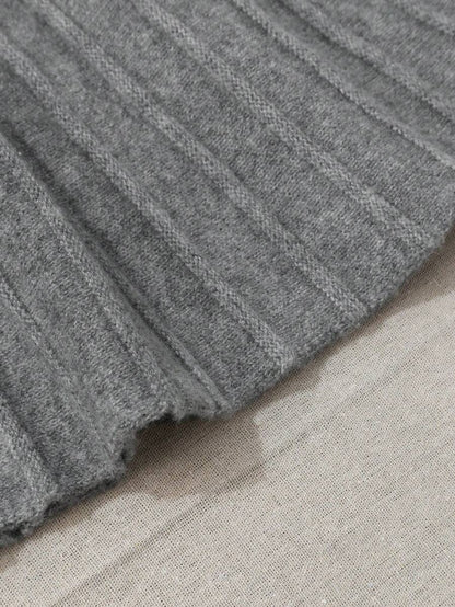 Embroidered Sweater & Pleated A-Line Skirt set