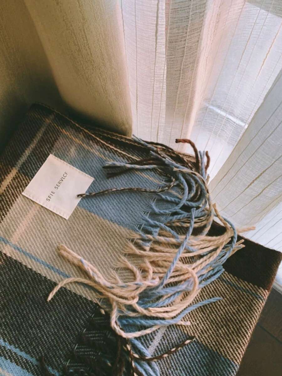 Faux Cashmere Tassel Shawl