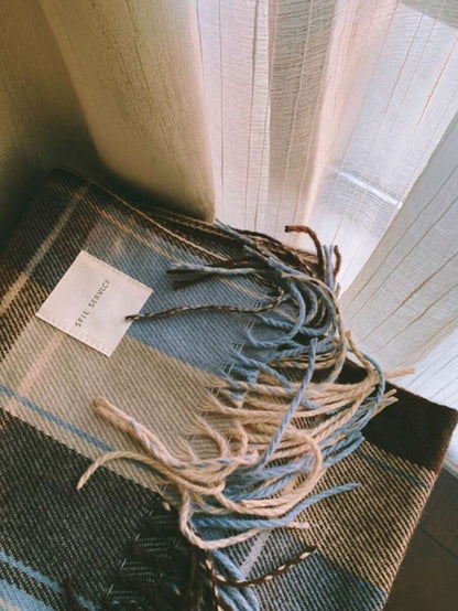 Faux Cashmere Tassel Shawl