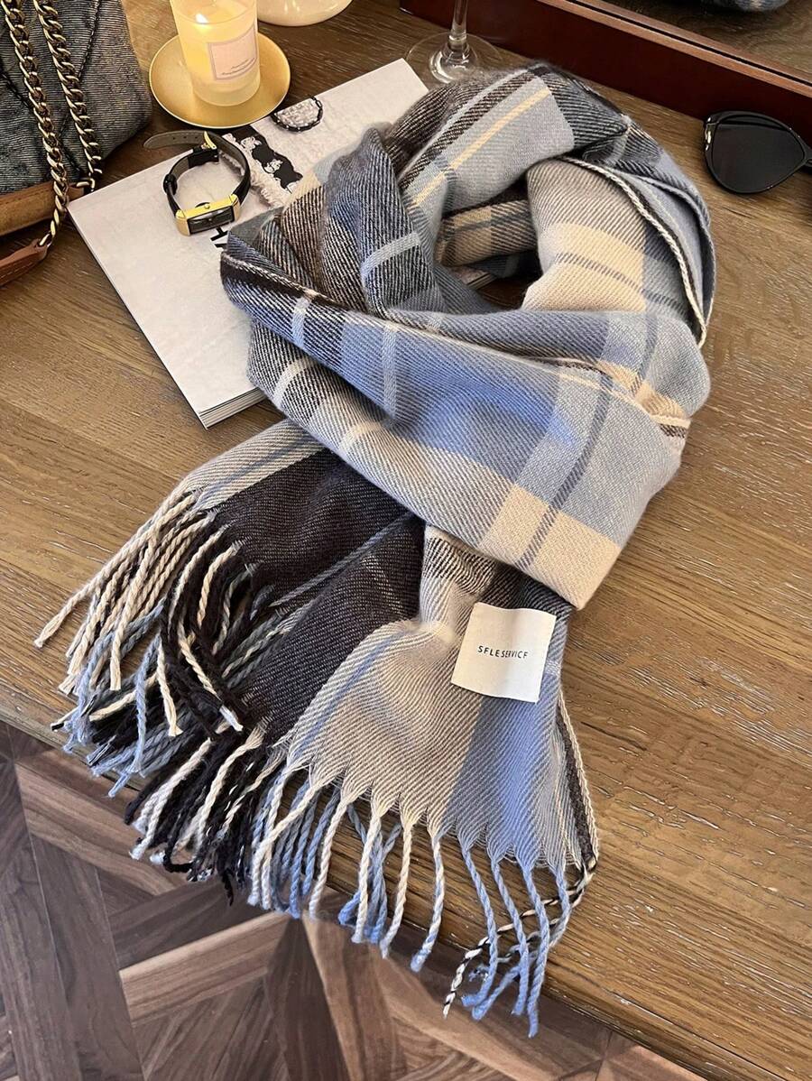 Faux Cashmere Tassel Shawl