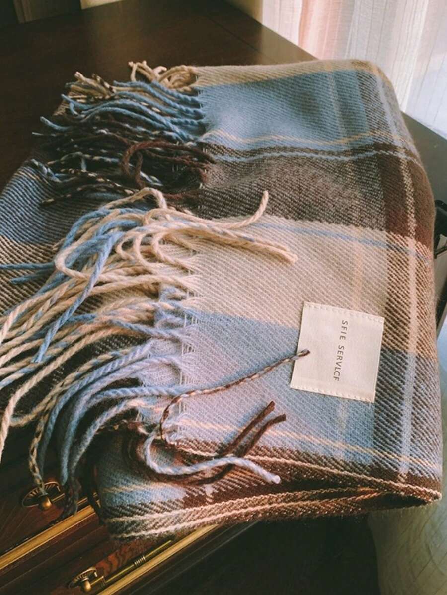 Faux Cashmere Tassel Shawl