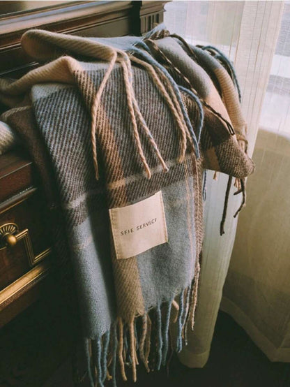 Faux Cashmere Tassel Shawl