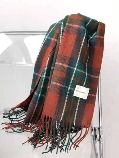 Faux Cashmere Tassel Shawl