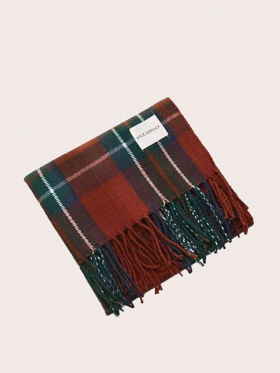 Faux Cashmere Tassel Shawl