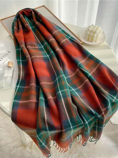 Faux Cashmere Tassel Shawl