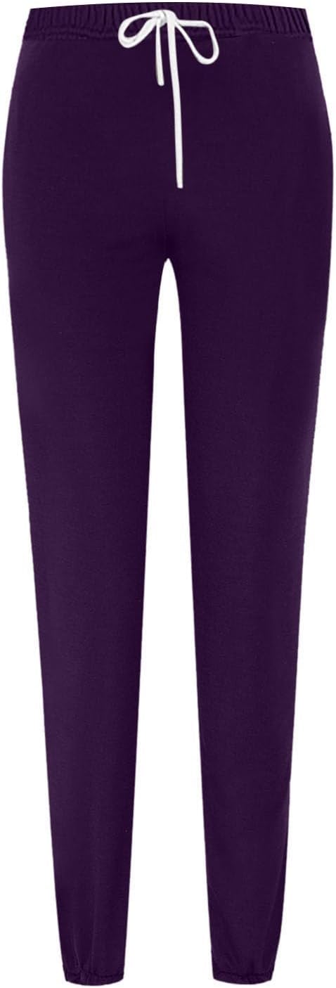 Sweatpants for Women Baggy Sweat Pants High Waisted Drawstring Joggers with Pockets Loose Fit Casual Workout Trousers