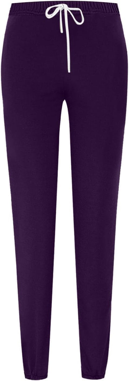 Sweatpants for Women Baggy Sweat Pants High Waisted Drawstring Joggers with Pockets Loose Fit Casual Workout Trousers