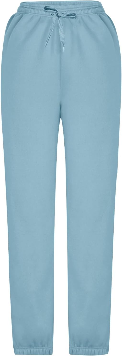 Sweatpants for Women Baggy Sweat Pants High Waisted Drawstring Joggers with Pockets Loose Fit Casual Workout Trousers