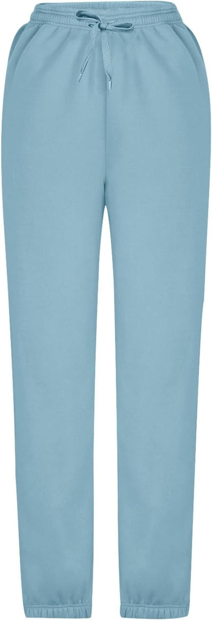 Sweatpants for Women Baggy Sweat Pants High Waisted Drawstring Joggers with Pockets Loose Fit Casual Workout Trousers