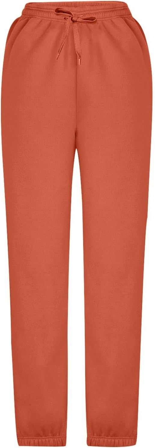 Sweatpants for Women Baggy Sweat Pants High Waisted Drawstring Joggers with Pockets Loose Fit Casual Workout Trousers