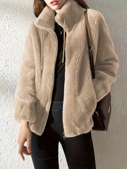 Anastasia - Stylish Furry Fleece Jacket