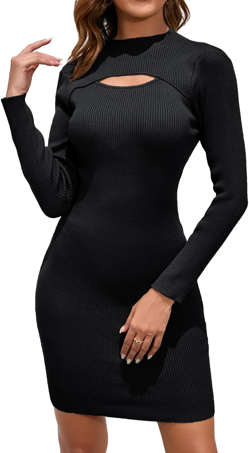 Mock Neck Sweater Dress