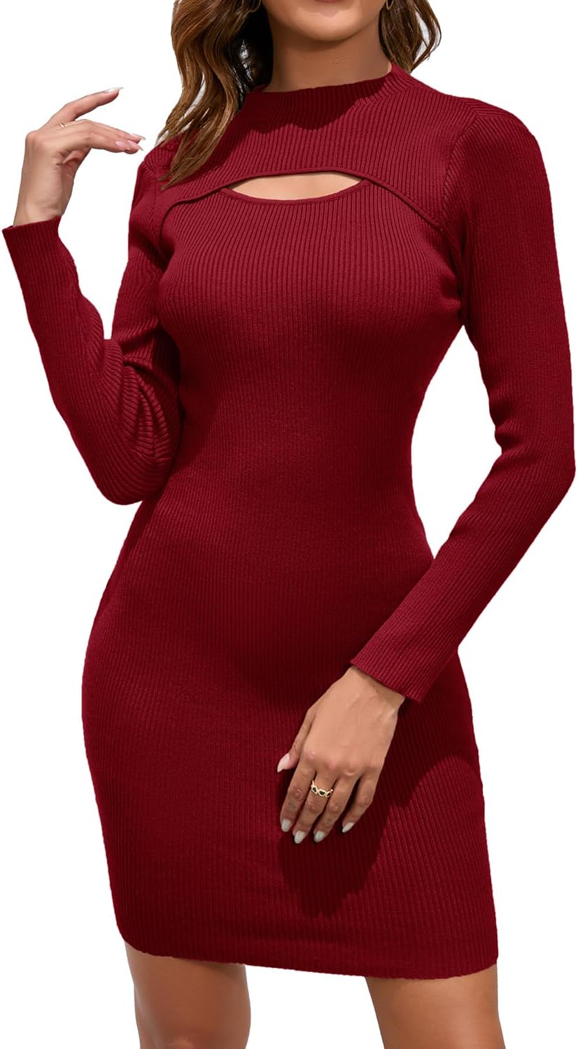 Mock Neck Sweater Dress