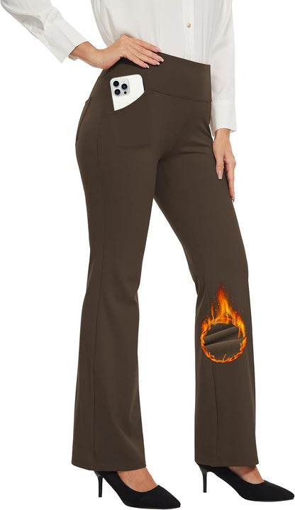 Thermal Winter Yoga Pants with Pockets