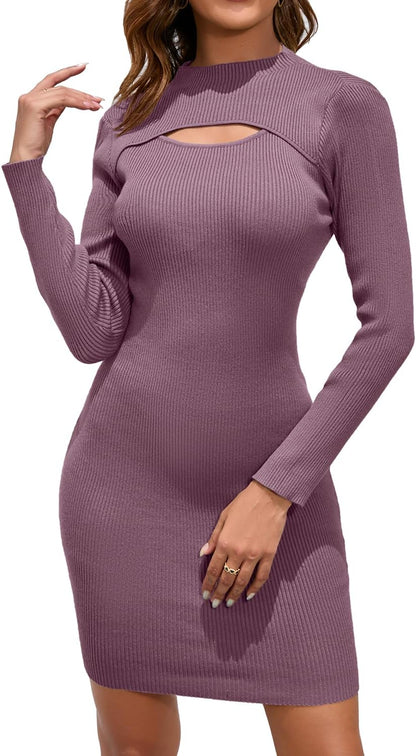 Mock Neck Sweater Dress