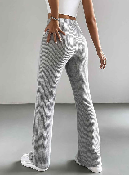 Women's Pants Fall Flare Casual Lounge Stretchy Bell Bottom Trousers Sweat Pants
