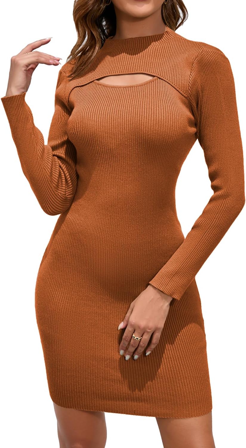 Mock Neck Sweater Dress