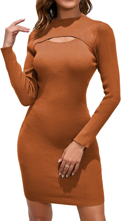Mock Neck Sweater Dress