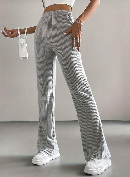 Women's Pants Fall Flare Casual Lounge Stretchy Bell Bottom Trousers Sweat Pants