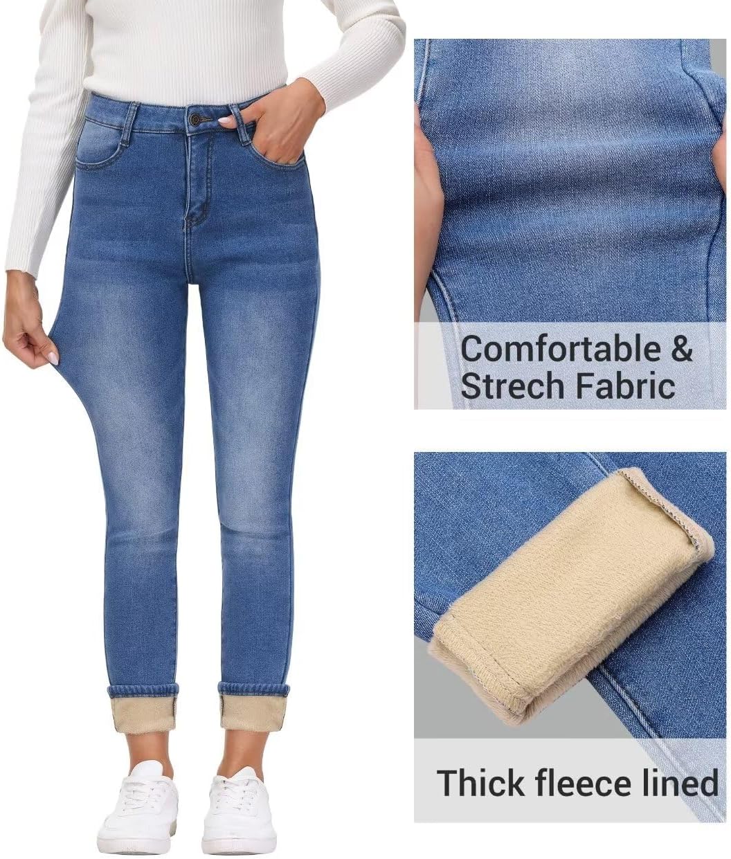 Fleece Lined Skinny Jeans