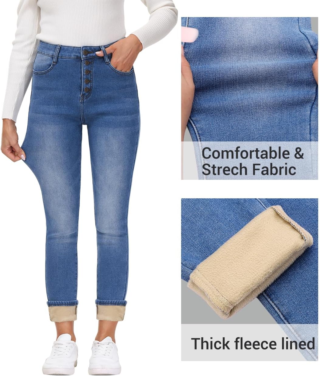 Fleece Lined Skinny Jeans