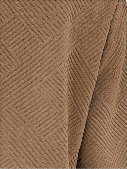 Verdusa Women's Zip Up Textured Lightweight Bomber Jacket Casual Long Sleeve Outerwear