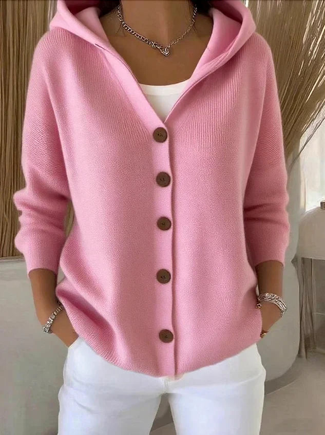 Elegant Long Sleeve Cotton Cardigan