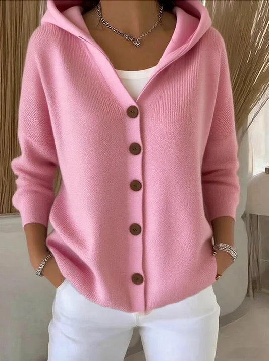 Elegant Long Sleeve Cotton Cardigan