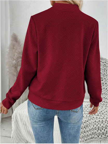 Verdusa Women's Zip Up Textured Lightweight Bomber Jacket Casual Long Sleeve Outerwear