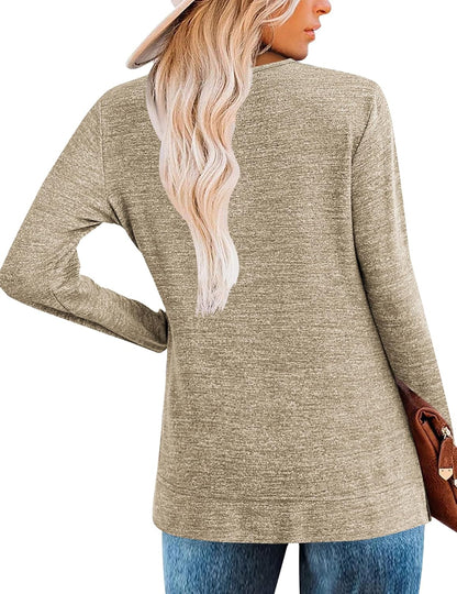 Casual V-Neck Tunic Top