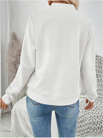 Verdusa Women's Zip Up Textured Lightweight Bomber Jacket Casual Long Sleeve Outerwear