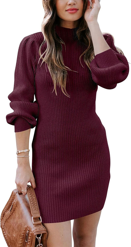 Turtleneck Sweater Dress