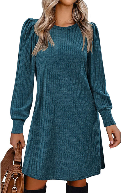 Women’s Knitted Sweater Dress with Pockets