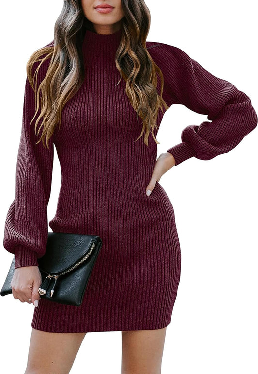 Turtleneck Sweater Dress