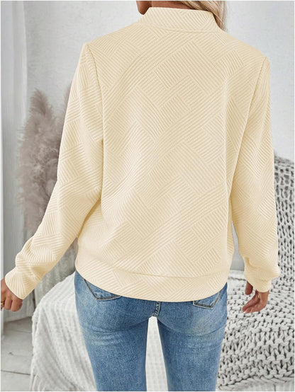 Verdusa Women's Zip Up Textured Lightweight Bomber Jacket Casual Long Sleeve Outerwear