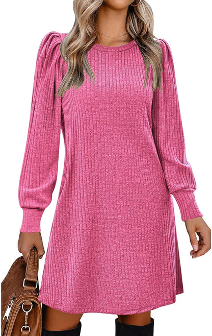 Women’s Knitted Sweater Dress with Pockets