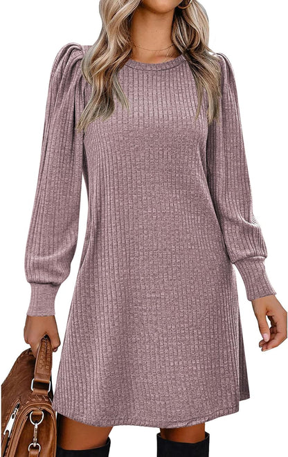 Women’s Knitted Sweater Dress with Pockets