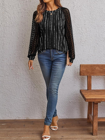 AUTOMET Womens Long Sleeve Shirts Pleated Lace Tops Fall Fashion Outfits Business Casual Blouses